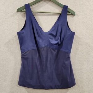 Honeylove Liftwear Tank 2X Wide Straps Shaping Slimming Smoothing Navy Blue